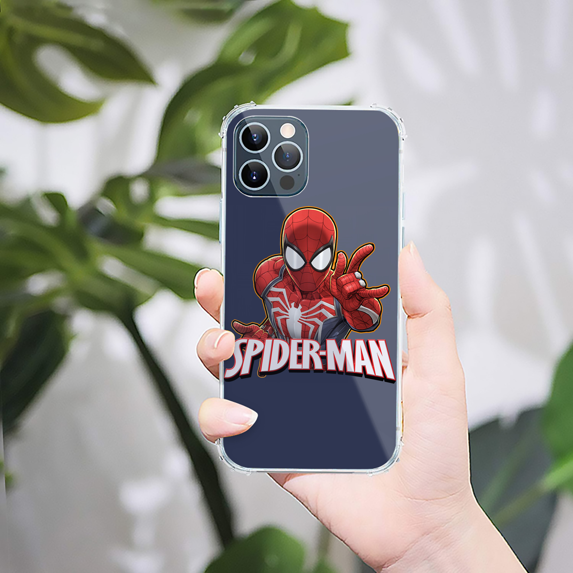 （画像用） Spider Man スパイダーマン 【iPhone 12シリーズ対応】透明スマホケース（クリアソフトケース）